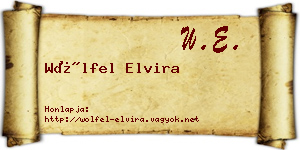 Wölfel Elvira névjegykártya